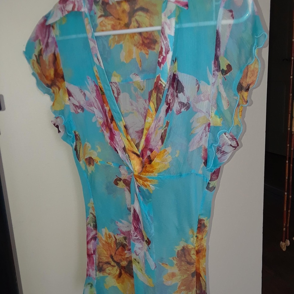 silk top v neck silk